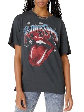 DAYDREAMER The Rolling Stones 1981 Boyfriend Tee Size Large Vintage Black